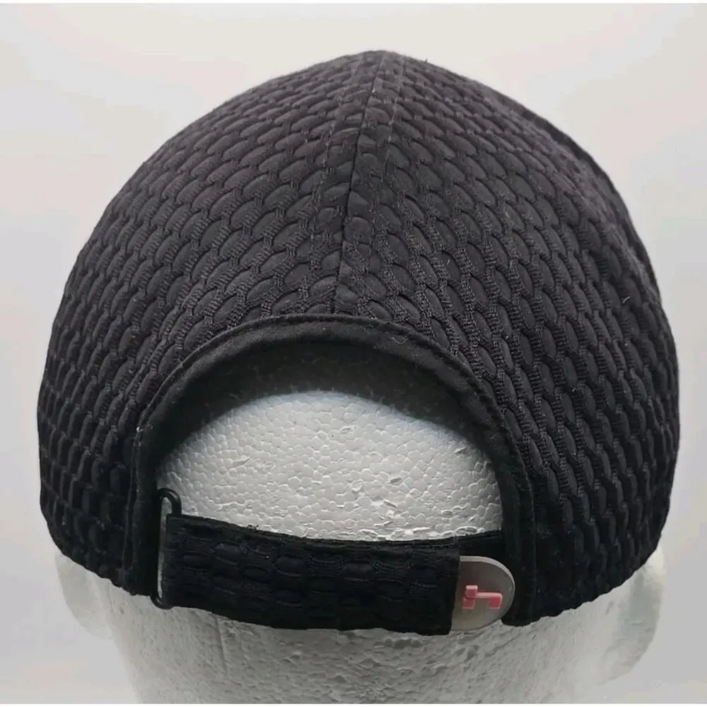 Hind Headwear Black Athletic‎ Strapback Cap OSFA Workout Hat